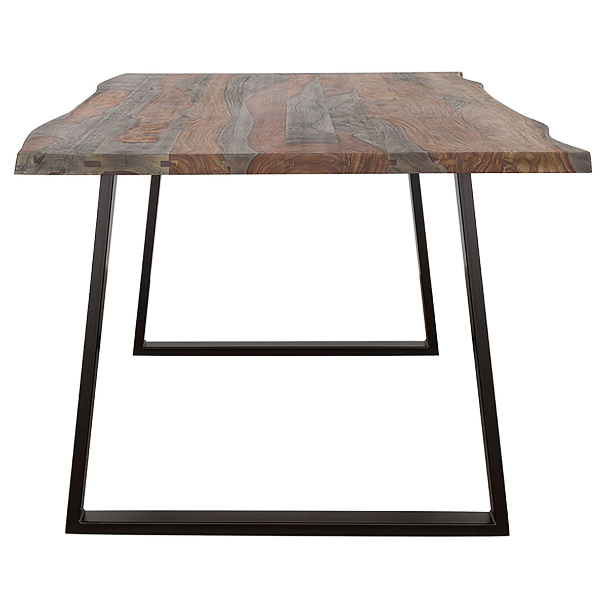 Ditman 80-inch Live Edge Dining Table Grey Sheesham