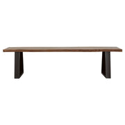 Ditman Live Edge Wood Dining Bench Grey Sheesham