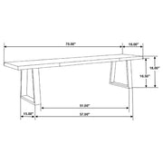 Ditman Live Edge Wood Dining Bench Grey Sheesham