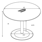 Cora Round 40-inch Wood Top Dining Table Brown Walnut