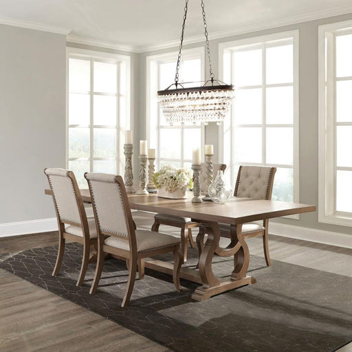 Brockway Extension Leaf Dining Set Barley Brown 5-piece