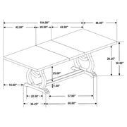 Brockway 104-inch Extension Leaf Dining Table