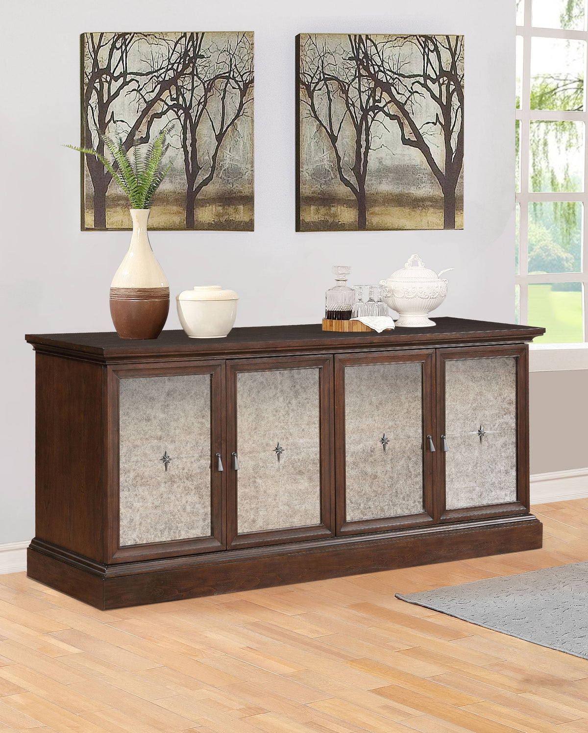 Brockway 4-door Dining Sideboard Buffet Cabinet