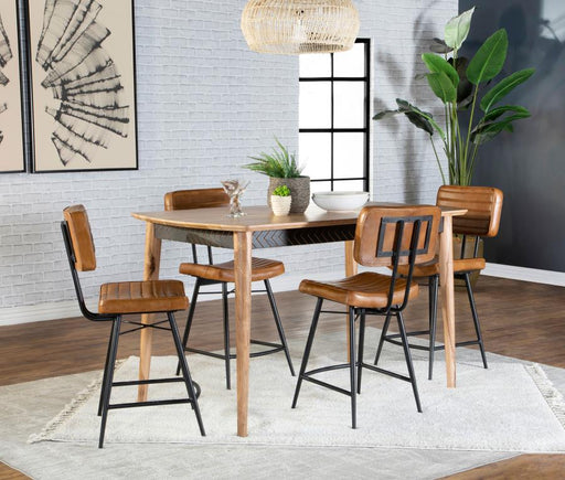 Partridge Counter Dining Set Sheesham Antique Camel 5-piece