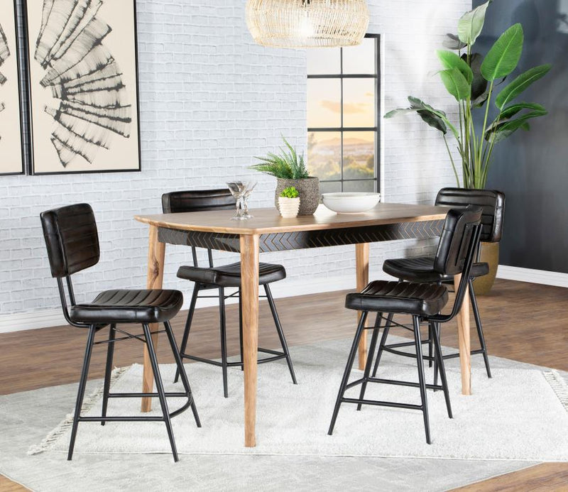 Partridge Counter Dining Set Sheesham Antique Espresso 5-piece