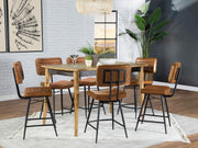 Partridge Counter Dining Set Sheesham Antique Camel 7-piece