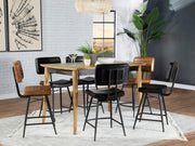 Partridge Counter Dining Set Sheesham Antique Espresso Antique Camel 7-piece