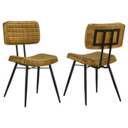Misty Leather Upholstered Dining Side Chair (Set of 2)