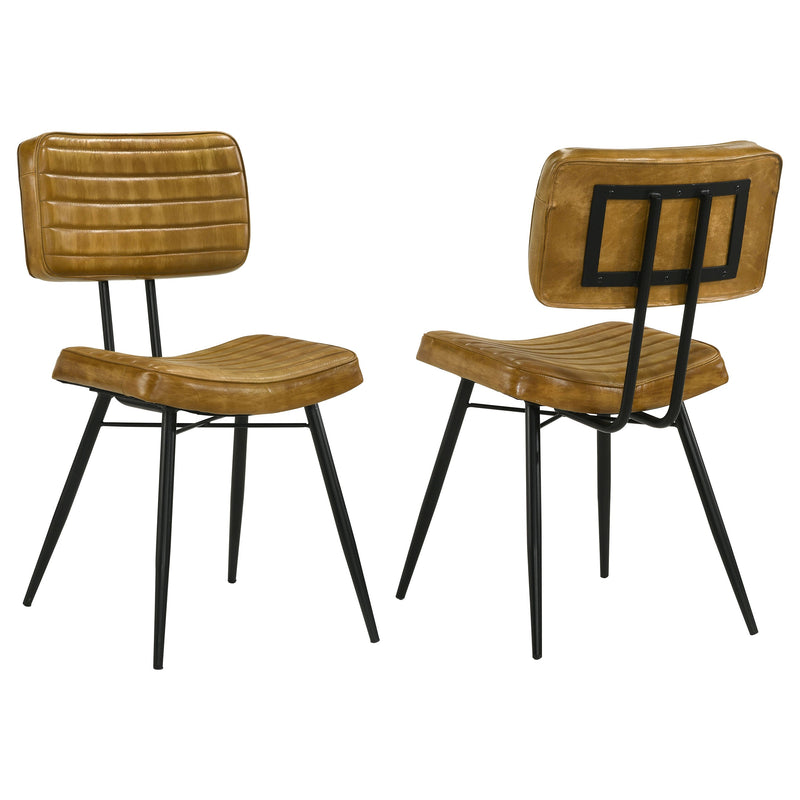 Misty Leather Upholstered Dining Side Chair (Set of 2)