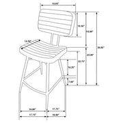 Partridge Leather Counter Chair (Set of 2)