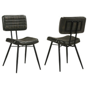 Misty Leather Upholstered Dining Side Chair (Set of 2)