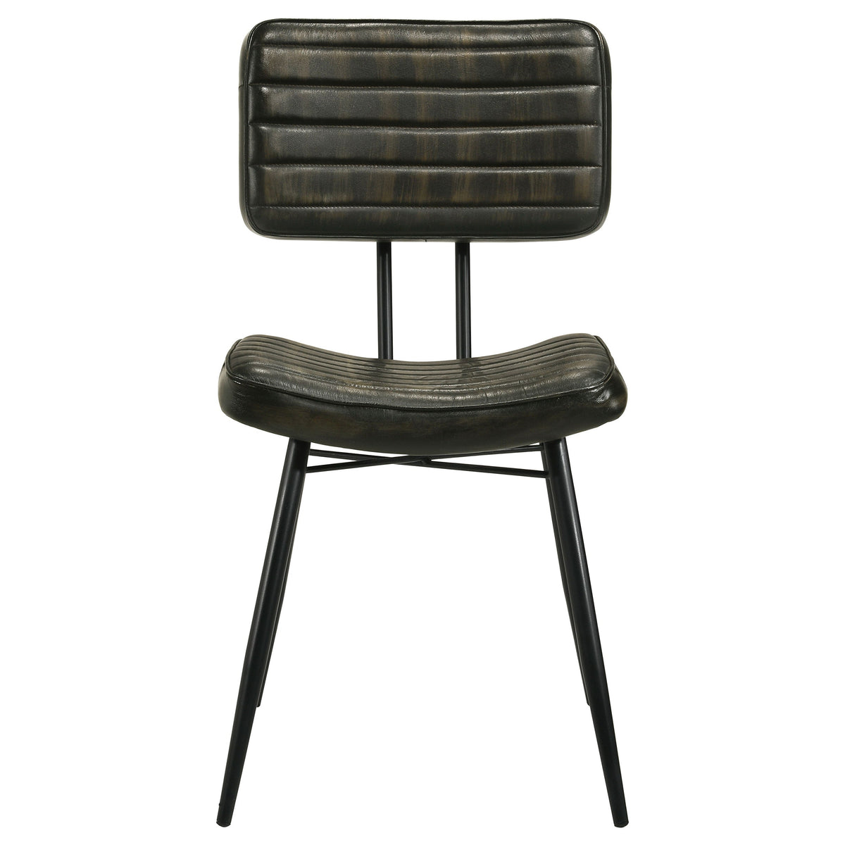 Misty Leather Upholstered Dining Side Chair (Set of 2)