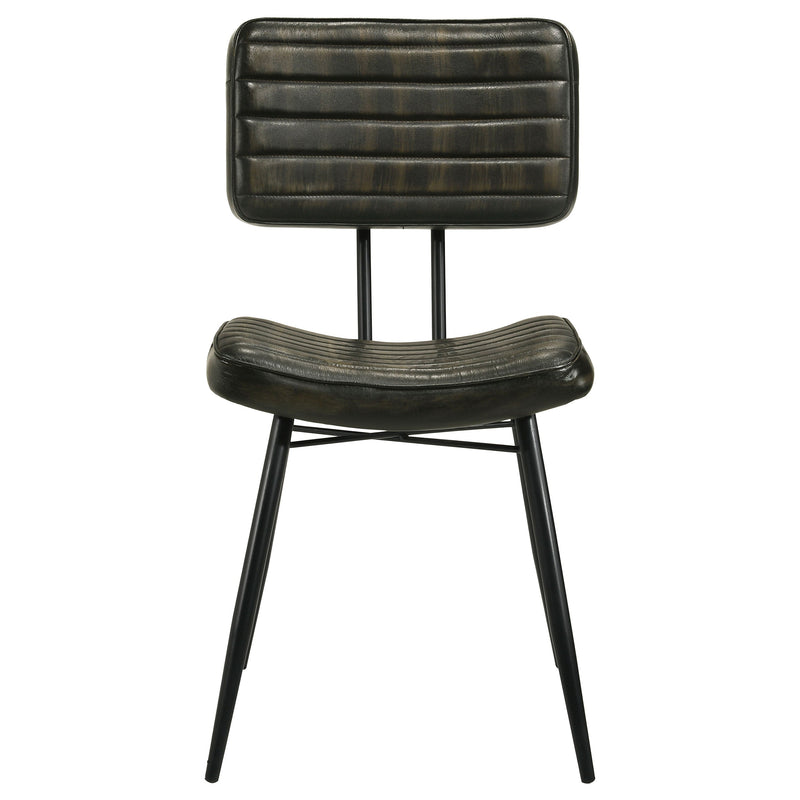 Misty Leather Upholstered Dining Side Chair (Set of 2)