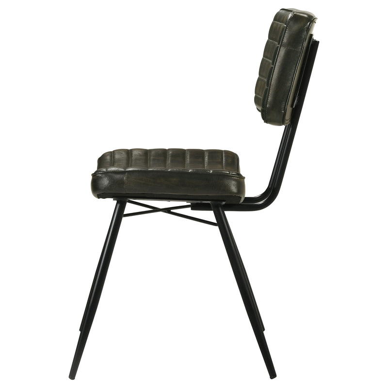 Misty Leather Upholstered Dining Side Chair (Set of 2)
