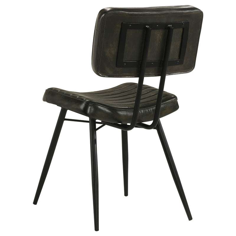 Misty Leather Upholstered Dining Side Chair (Set of 2)