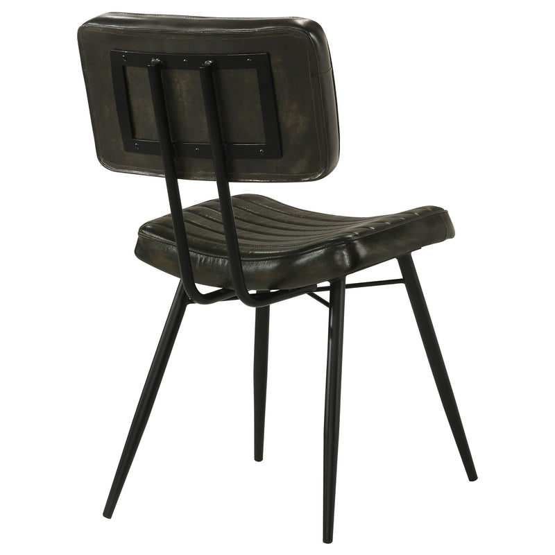Misty Leather Upholstered Dining Side Chair (Set of 2)