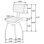 Misty Leather Upholstered Dining Side Chair (Set of 2)
