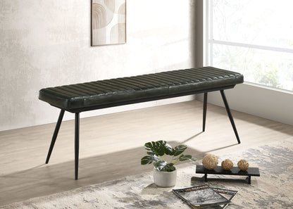 Misty Leather Upholstered Dining Bench