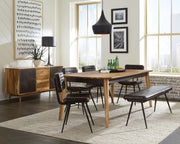 Misty Leather Upholstered Dining Bench