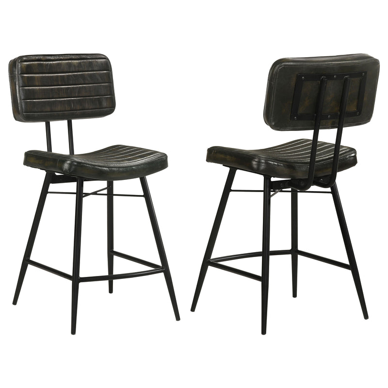 Partridge Leather Counter Chair (Set of 2)