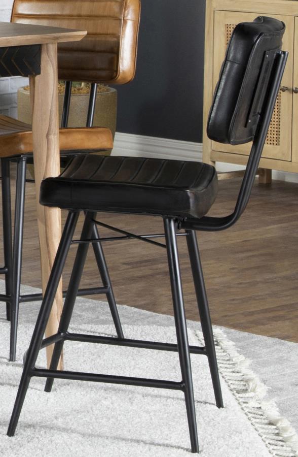 Partridge Leather Counter Chair (Set of 2) Antique Espresso