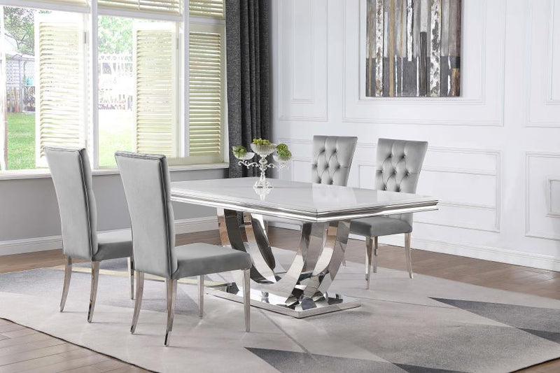 Kerwin Rectangular Dining Table Set Grey 5-piece
