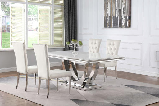 Kerwin Rectangular Dining Table Set White 5-piece