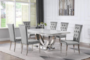 Kerwin Rectangular Dining Table Set Grey 7-piece