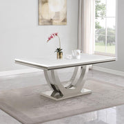 Kerwin Rectangular 71-inch Stone Top Dining Table White Default Title