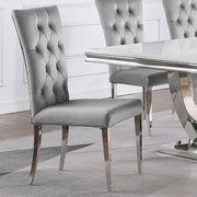 Kerwin Velvet Upholstered Dining Side Chair (Set of 2) Grey