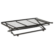 Eden Metal Twin Pop Up Trundle Bed Black Default Title