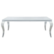 Carone Rectangular 81-inch Glass Top Dining Table