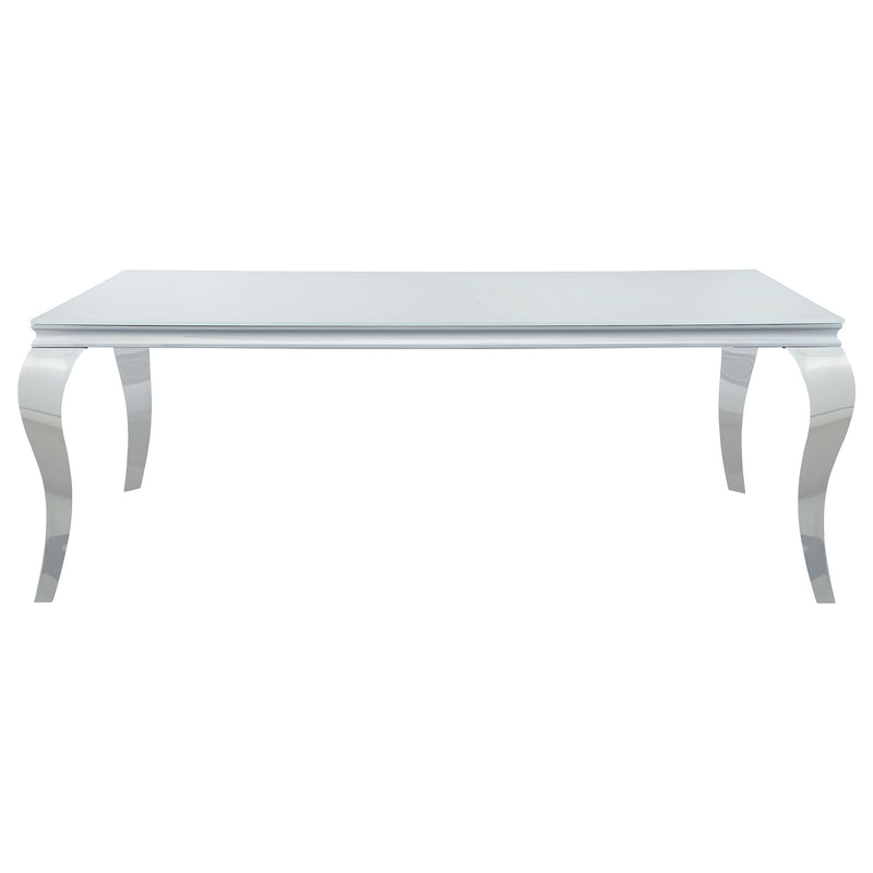 Carone Rectangular 81-inch Glass Top Dining Table