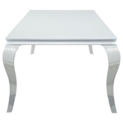 Carone Rectangular 81-inch Glass Top Dining Table