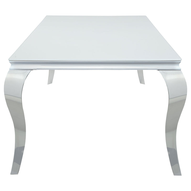 Carone Rectangular 81-inch Glass Top Dining Table