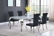 Carone Rectangular 81-inch Glass Top Dining Table