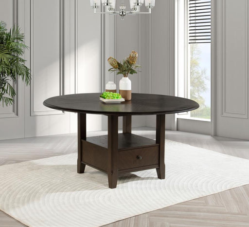 Twyla 60-inch Round Dining Table with Drawer Dark Cocoa Default Title