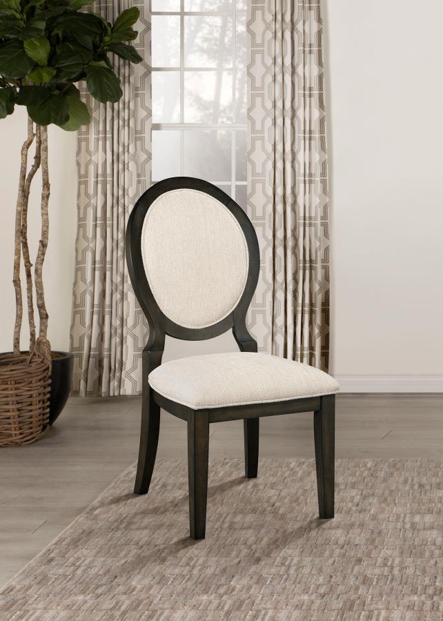 Twyla Oval Back Dining Side Chair Dark Cocoa (Set of 2) Default Title