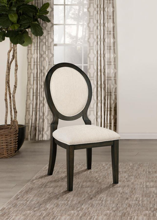 Twyla Oval Back Dining Side Chair Dark Cocoa (Set of 2) Default Title