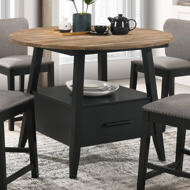Gibson Round 50-inch Counter Height Dining Table Yukon Oak Default Title
