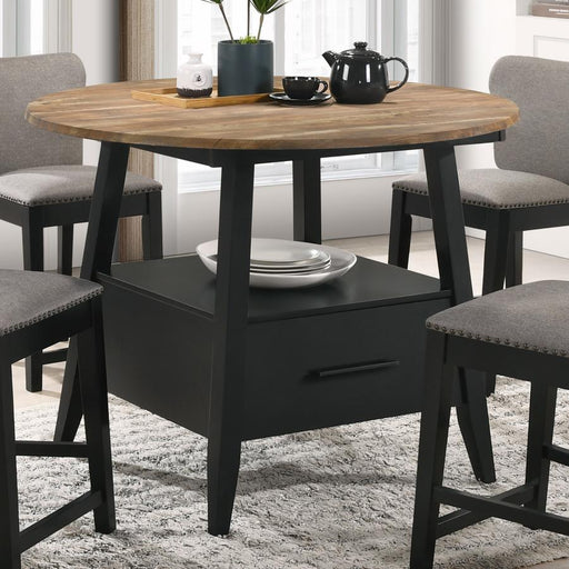Gibson Round 50-inch Counter Height Dining Table Yukon Oak Default Title