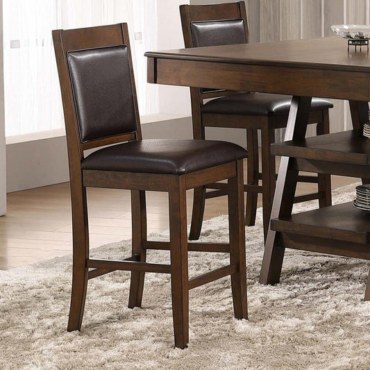 Dewey Upholstered Counter Chair Walnut (Set of 2) Default Title
