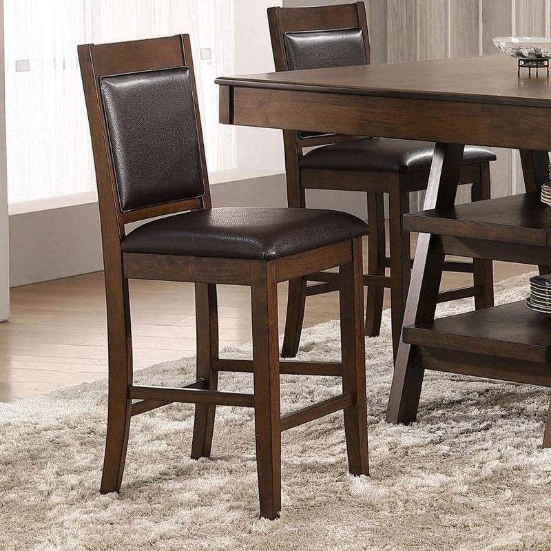 Dewey Upholstered Counter Chair Walnut (Set of 2) Default Title