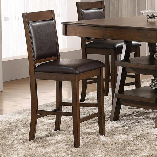 Dewey Upholstered Counter Chair Walnut (Set of 2) Default Title