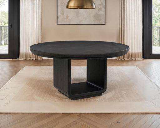 Leandro 60-inch Round Dining Table Burnished Black Default Title