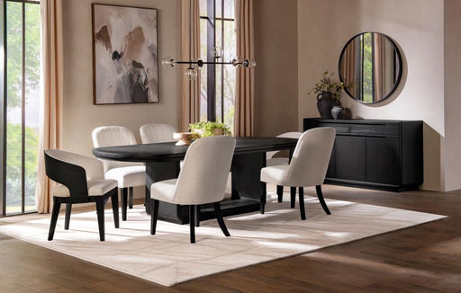 Leandro Rectangular Dining Table Set Burnished 7-piece