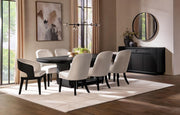 Leandro Rectangular Dining Table Set Burnished 9-piece