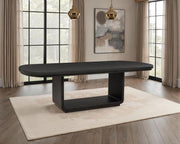 Leandro 78-inch Extension Dining Room Table Burnished Black Default Title