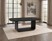 Leandro 78-inch Extension Dining Room Table Burnished Black
