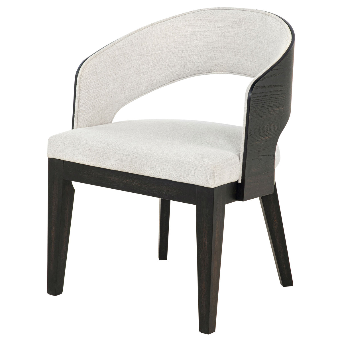 Leandro Upholstered Dining Arm Chair Cream (Set of 2)
